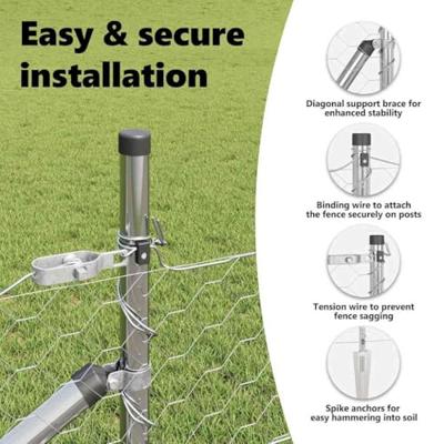 VidaXL Afrasteringspaal zilver 25 x 0,8 m (50 mm gaas) staal VidaXL Afrasteringspaal zilver 25 x 0,8 m (50 mm gaas) staal