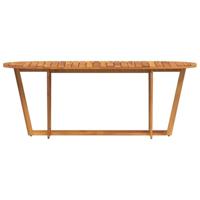 Tuintafel ovaal 200x90x75 cm massief acaciahout - thumbnail