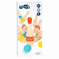 Small Foot - houten kegelspel met zigzag patroon, 11dlg. - thumbnail