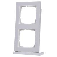 Gira E2 afdekraam 2-voudig zuiverwit mat - thumbnail