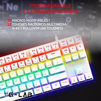 Speler -toetsenbord - de g -lab - keyz -mercury -b/fr - Mechanics - TKL - zwart - thumbnail
