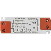 Basetech LD-12-20 LED-transformator Constante spanning 20 W 1.66 A Geschikt voor meubels, Overspanning, Montage op ontvlambare oppervlakken 1 stuk(s) - thumbnail