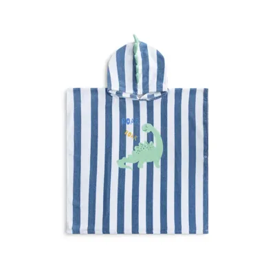 Swim Essentials Strandponcho Blauw Wit Dino