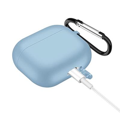 Lunso - Softcase cover hoes - AirPods 3 - Lichtblauw