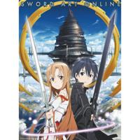 Poster Sword Art Online - Asuna and Kirito Aincrad 38x52cm - thumbnail