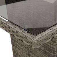 11-delige Tuinset met kussens poly rattan grijs - thumbnail