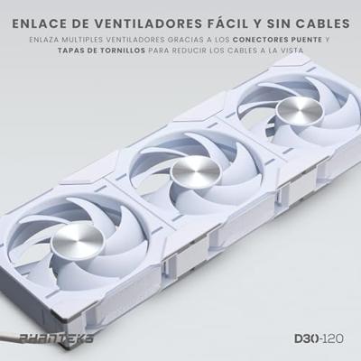 Phanteks D30 PWM Regular Airflow D-RGB PC-ventilator Wit (b x h x d) 120 x 120 x 30 mm Phanteks D30 PWM Regular Airflow D-RGB PC-ventilator Wit (b x h x d) 120 x 120 x 30 mm