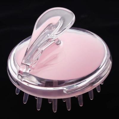 Huishoudelijke hoofd hand-held silicone PVC massage borstel (rood)