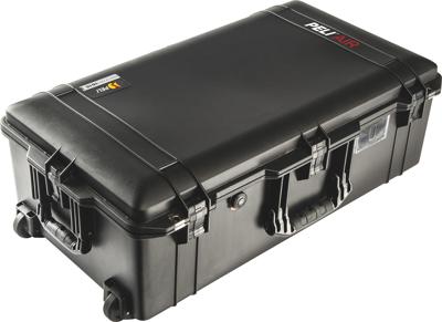 PELI 1615 Air Reiskoffer voor camera-uitrusting, water- en stofdicht, 71 liter volume, zonder schuimrubberen inzetstuk, kleur: zwart