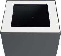 V-Part top voor modulaire afvalbak 85 l en 90 l, wit - thumbnail