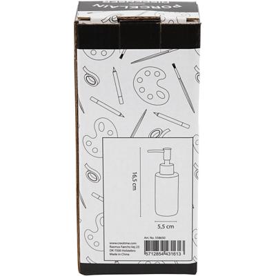 Creativ Company Zeeppomp, h: 16,5 cm, d 5,5 cm, 150 ml, wit, 1 stuk