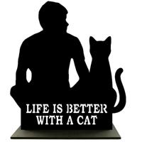 Houten Standaard - Man met Kat - Pillow Buddies - thumbnail