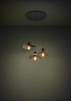 Stars of Light Zwarte hanglampSaceda met goud 3-lichts - 390395 - thumbnail