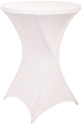 Tafelrok brasq voor statafel 80cm wit