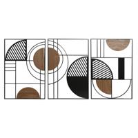 Wanddecoratie Home ESPRIT Zwart Natuurlijk Stads 40 x 2 x 60 cm (3 Stuks) - thumbnail