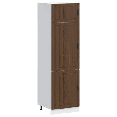 Keukenkast Lucca bewerkt hout bruin eikenkleur