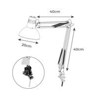 Bureaulamp EDM 30080 Melbourne Wit Metaal 60 W 24 x 98 cm E27 Flexo/bureaulamp - thumbnail