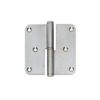 Stift paumelle DIN rechts 89 x 89 mm met ronde hoek RVS geborsteld incl. schroeven - thumbnail