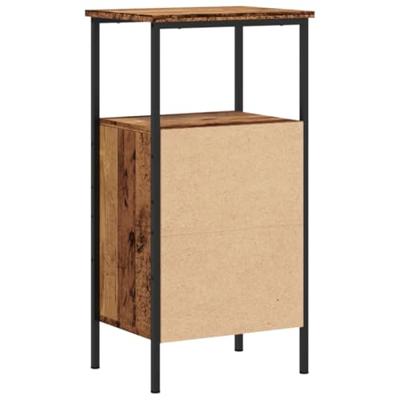 Nachtkastjes 2 st 41x31x80 cm bewerkt hout oud houtkleurig