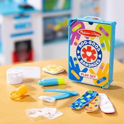 Melissa & Doug Herbruikbare EHBO-set, kleine wonden en pleisters, voor kinderen vanaf 3 jaar, FSC-gecertificeerd