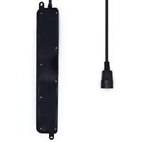 Stopcontactenstrip 6 Tomas met Interruptor Ewent EW3925 Schuko Zwart - thumbnail