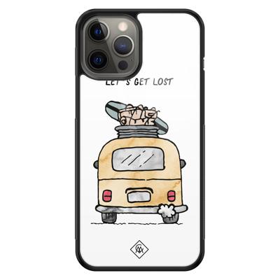 iPhone 12 Pro Max glazen hardcase - Let's get lost iPhone 12 Pro Max glazen hardcase - Let's get lost