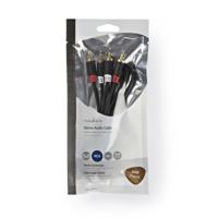 Stereo audiokabel | 2x RCA male - 2x RCA male | 1,0 m | Antraciet - thumbnail