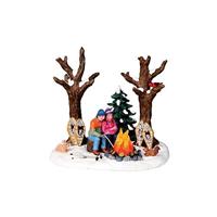 Lemax staying warm verlicht kerstdorp tafereel Vail Village 2010 - thumbnail