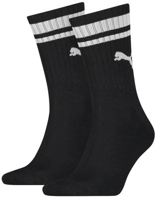 2-Paar sport sokken Heritage Stripe - Gestreepte katoenen sokken - Dames - Heren witte sokken