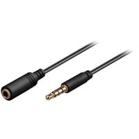 goobay Hoofdtelefoon en audio AUX verlengkabel, 4-pin 3.5mm slim - thumbnail