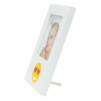 Deknudt Pasfotokader in wit met emoticon S59KL6