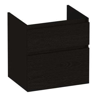 Brauer Delight - Onderkast - 60 cm - met 2 Softclose Lades Greeploos en 1 Sifon Uitsparing - Timber Black