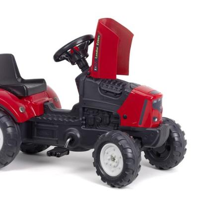 Rode Supercharger traptractor met te openen motorkap en aanhanger Rode Supercharger traptractor met te openen motorkap en aanhanger