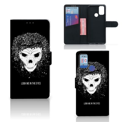Telefoonhoesje met Naam Alcatel 1S (2021) Skull Hair Telefoonhoesje met Naam Alcatel 1S (2021) Skull Hair