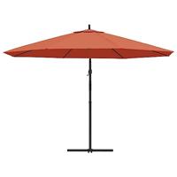 Zweefparasol met aluminium paal 350 cm terracottakleurig - thumbnail