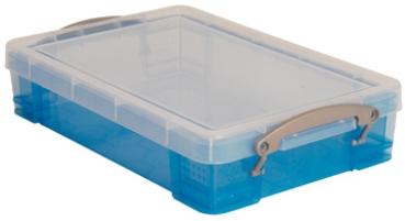 Really Useful Box opbergdoos 4 liter, transparant blauw Really Useful Box opbergdoos 4 liter, transparant blauw