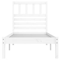 Bedframe zonder matras massief grenenhout wit 120x190 cm - thumbnail