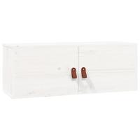 Wandkast 80x30x30 cm massief grenenhout wit - thumbnail