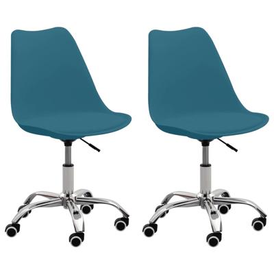 vidaXL Eetkamerstoelen 2 st kunstleer turquoise