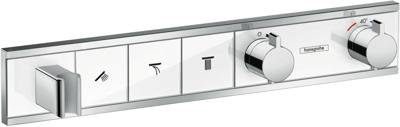Hansgrohe RainSelect thermostaat afbouwdeel voor 3 functies, wit/chroom Hansgrohe RainSelect thermostaat afbouwdeel voor 3 functies, wit/chroom