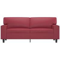 Tweezitsbank 140 cm kunstleer wijnrood - thumbnail