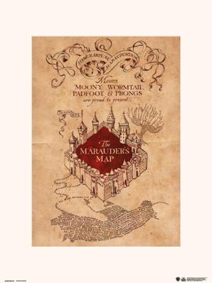Kunstdruk Harry Potter - The Marauders Map 30x40cm