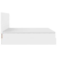 Ottoman bed met matrassen 180x200cm kunstleer zuiver wit - thumbnail
