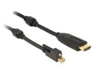 DeLock mini DisplayPort 1.2 male met schroef - HDMI male kabel (4K, Actief)-2.0 meter - thumbnail