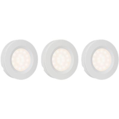 Smartwares Set van 3 LED spotjes met zwaaisensor - Dimbaar - Zelfklevend - Wit