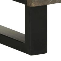 Badkamerkast 38x33x160 cm massief mangohout zwart - thumbnail