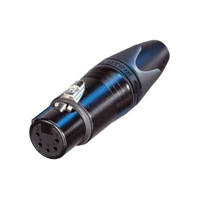 Neutrik NC5FXX-B Female XLR kabeldeel 5p zwart - thumbnail