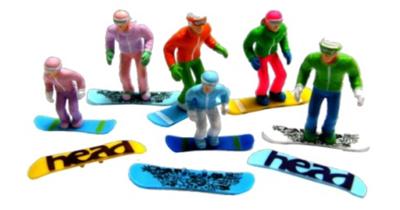 Jägerndorfer Figuren Staand Snowboard - 6St