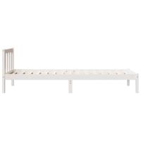 Bedframe extra lang zonder matras grenenhout wit 100x220 cm - thumbnail