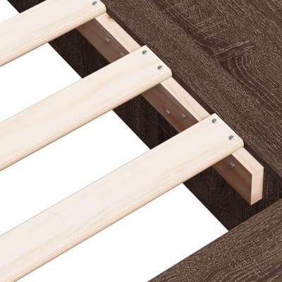 Bedframe bewerkt hout bruin eikenkleur 100x200 cm